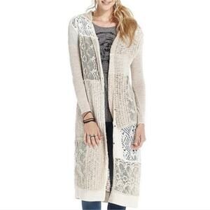 Free People Magic Dragon Patchwork Crochet Cardigan Sweater